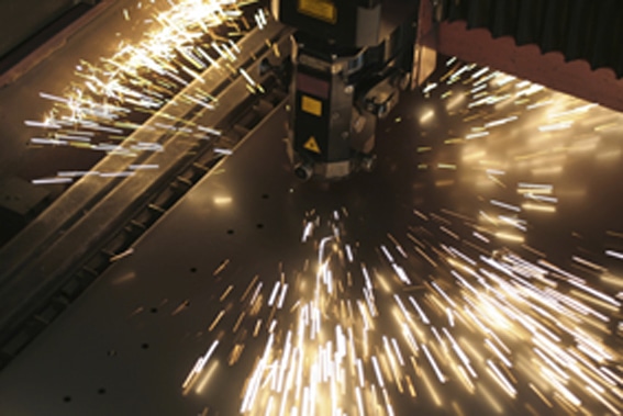 High power laser beams are so energetic they can rapidly cut through metals