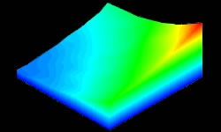 A conventionally polished 2” x 2” fused silica substrate