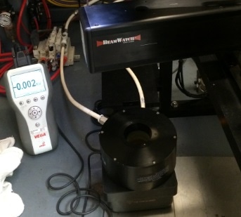 Vega power meter coupled with 10 kW water cooled power sensor.