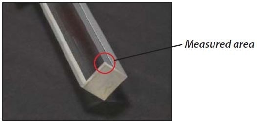 Quartz rid with near-perfect 90° corners