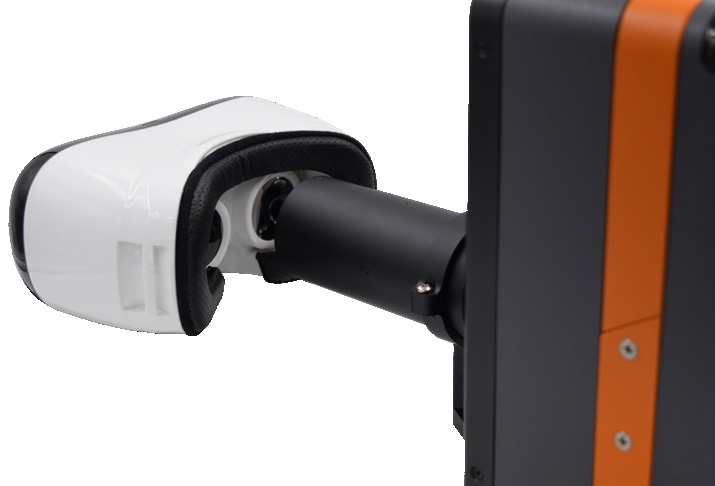 Radiant’s AR/VR Lens replicates the human eye position in headsets for wide-FOV NED testing.