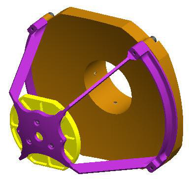 Isometric view of Cassegrain Telescope.
