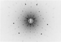 Laue Spots Sapphire Sample C-axis aligned.