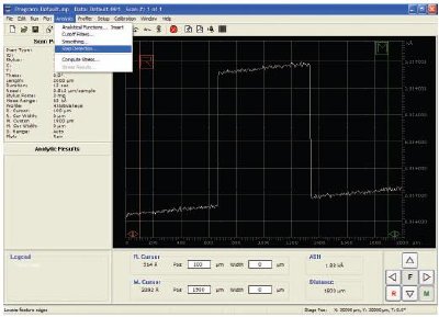 Typical raw scan of a step.