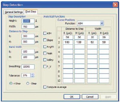 First Step settings