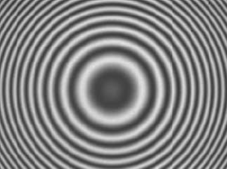Fringes for a spherical surface in PSI mode (monochromatic illumination) are visible everywhere in the field of view.