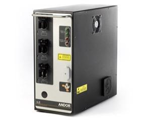 Integrated Laser Engine. Image shows Andor´s Integrated laser Engine, that supports up to 8 laser lines and accommodates visible to the NIR range lasers in a single unit.