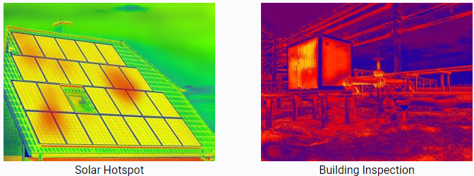 IR sensors and optics for drone enable a wide range of surveillance.