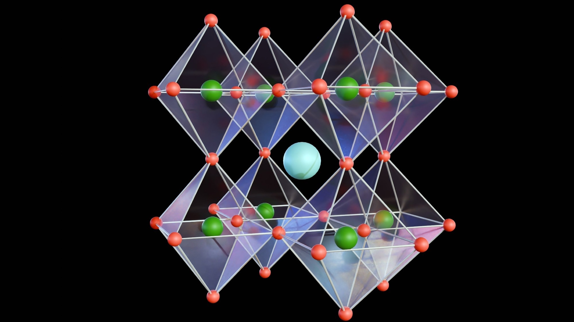 3d rendering of Perovskite nanostructures