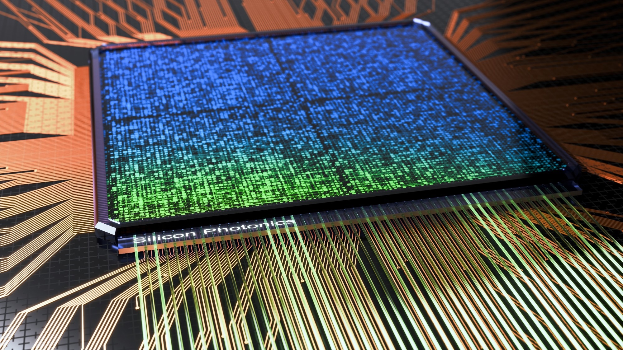 Abstract respresentation of a computing chip