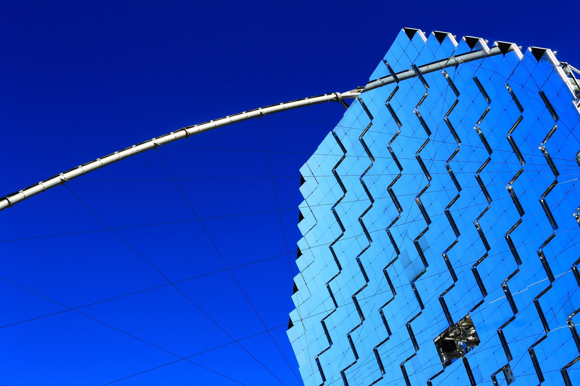 Detail of a telescope made of mirrors