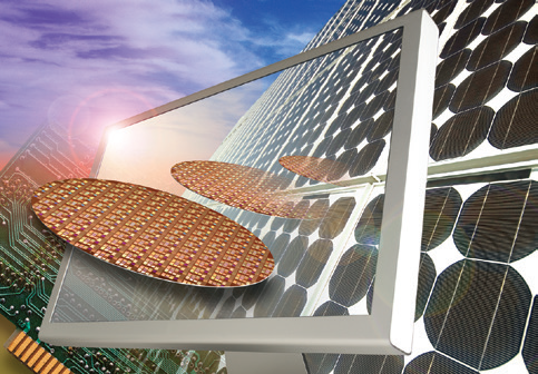 Conceptual illustration of advanced solar energy technology