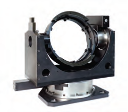 Azimuth/elevation gimbal with 350 mm diameter for LIDAR analysis, target tracking or optical sensor testing