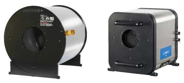 As laser power is constantly rising, Ophir new high power sensors can also be used as beam dumps, Left, the Ophir 150 K-W sensor, on the right the Ophir 70 K-W sensor