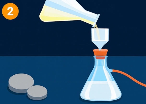 Removal of interfering matrix components and concentration of microparticles for analysis