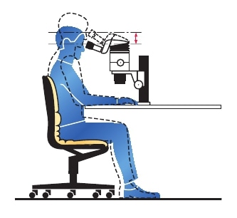 Ergo tube – Relaxed body and head, arms comfortably supported, adequate space for the legs, good use of the chair.