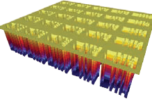 High-aspect-ratio MEMS structure.