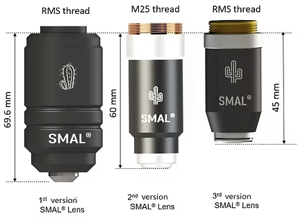 The third-generation SMAL lens is just 45 mm, compared to 69.6 mm for the first-generation iteration.
