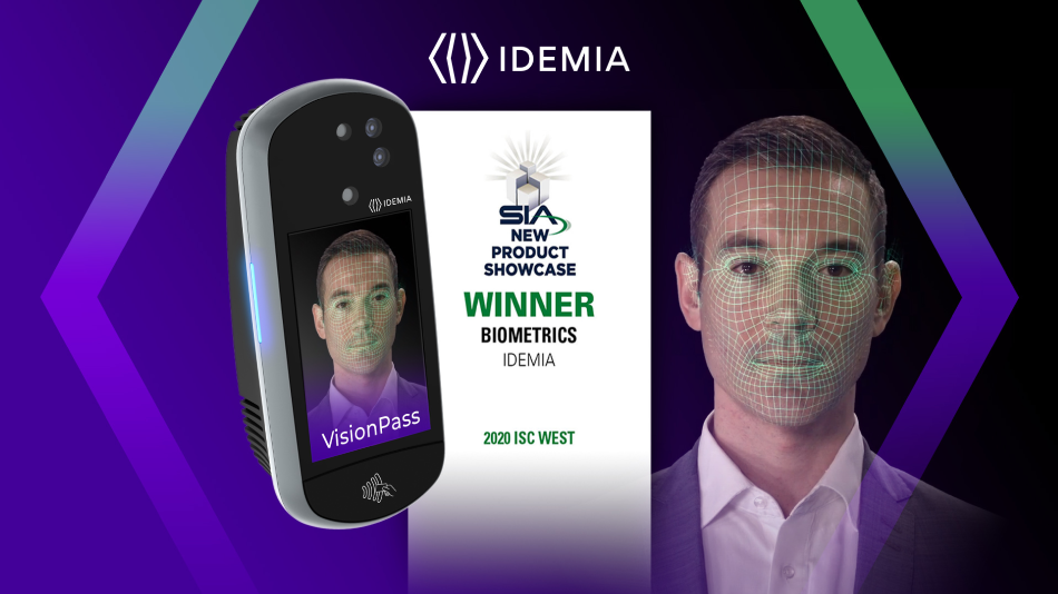IDEMIA Wins the Security Industry Association (SIA) Award for the Best New Biometric Product for Its VisionPass Advanced Facial Recognition Device