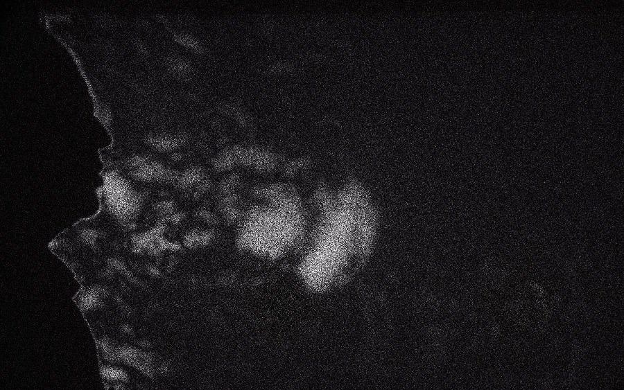 The new imaging technique has been used to capture the exhaled breath of a person speaking.