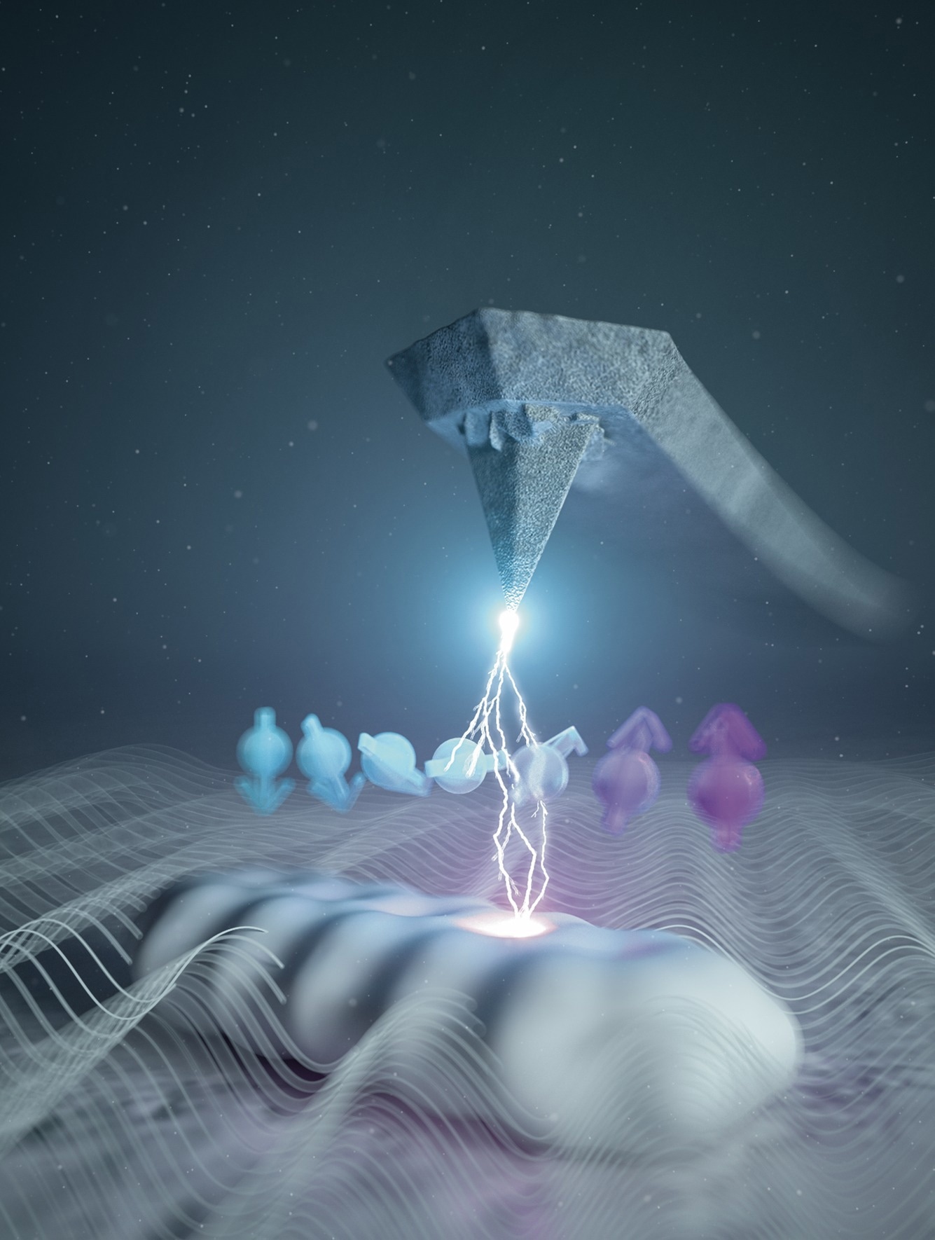 Controlling Electron Quantum States with High-Resolution Microscopy