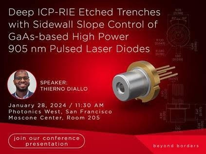 Deep ICP-RIE Etched Trenches with Sidewall Slope Control of GaAs-type High Power PLDs