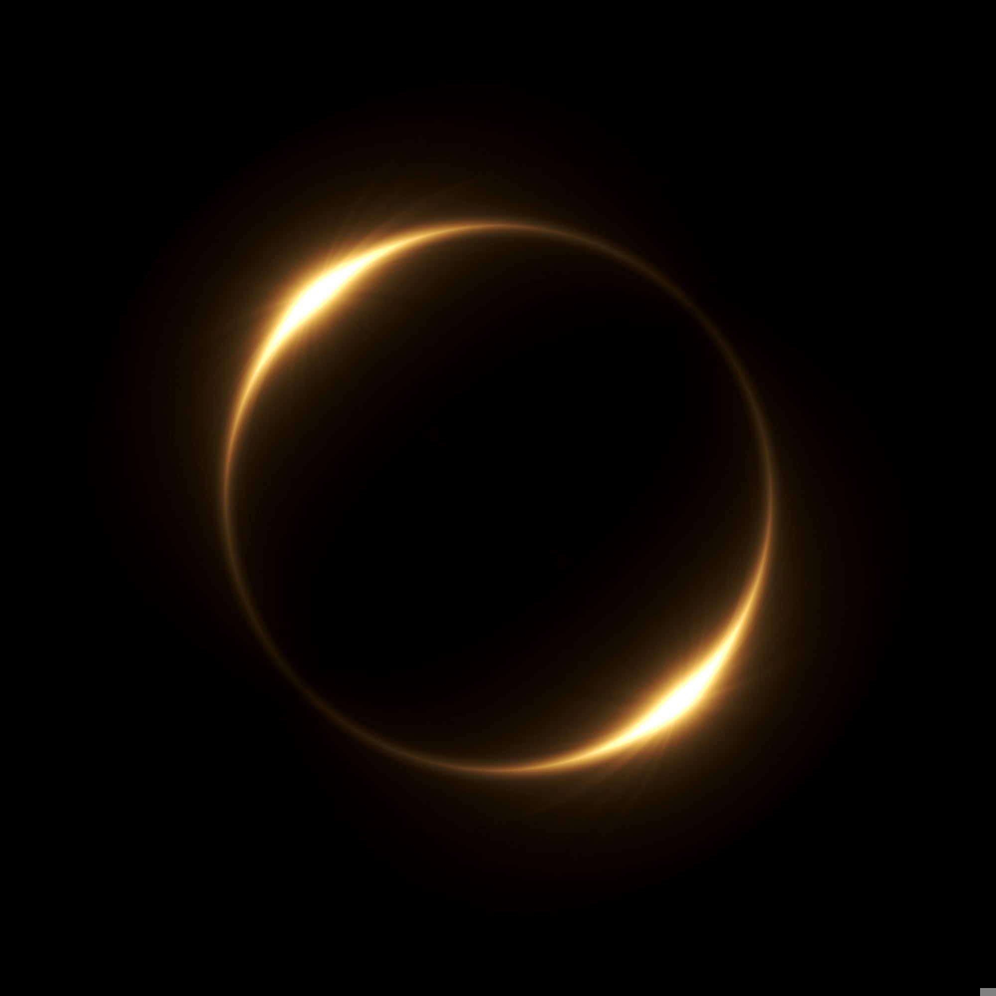 An abstract image of a glowing circular light pattern on a dark background, resembling a vortex or helical beam structure