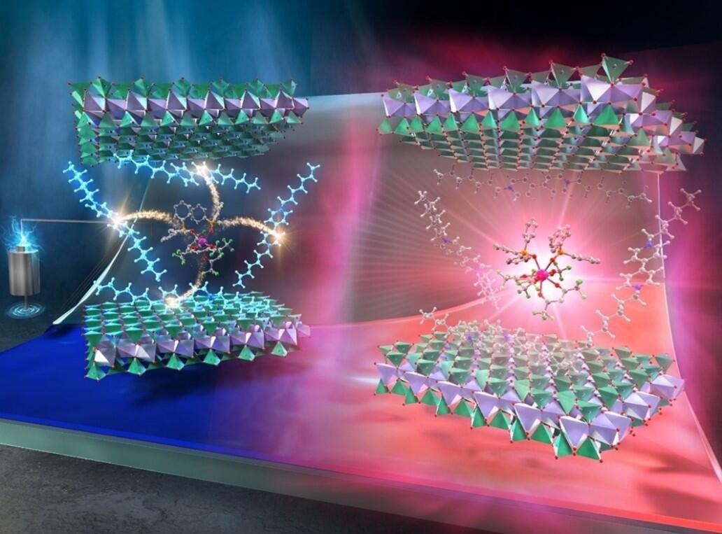 dual-mode electrochemical device using the clay-based hybrid system.