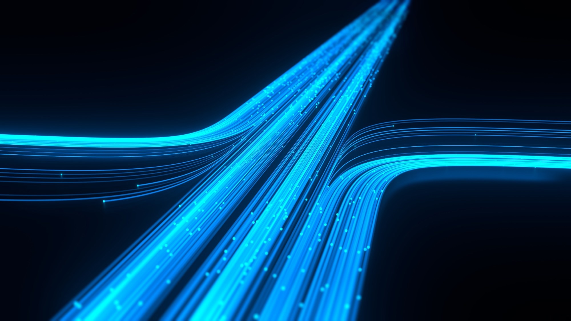Big data communication and AI technology concept.