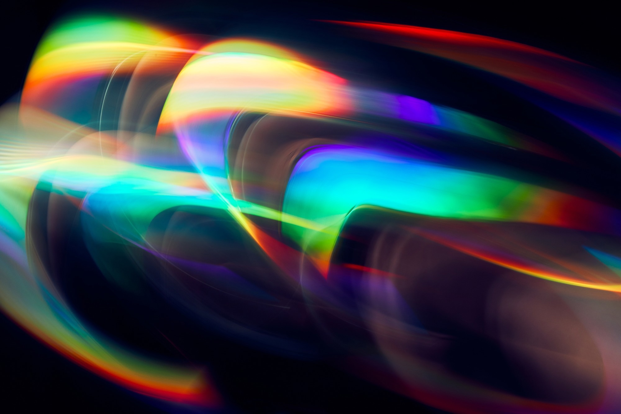 Blurred Light painting one exposure in camera.