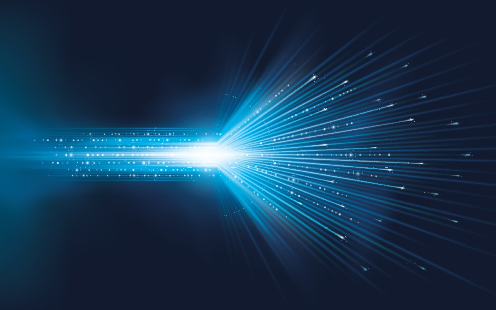 A render of a dynamic beam of light