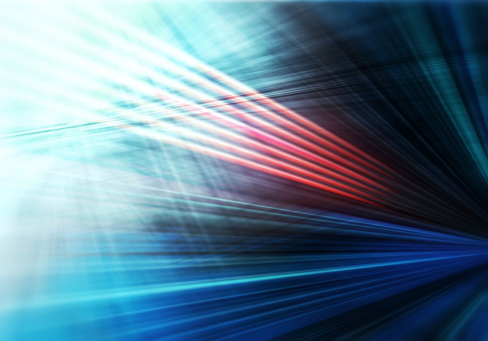 Diffused rays of light of red and blue.