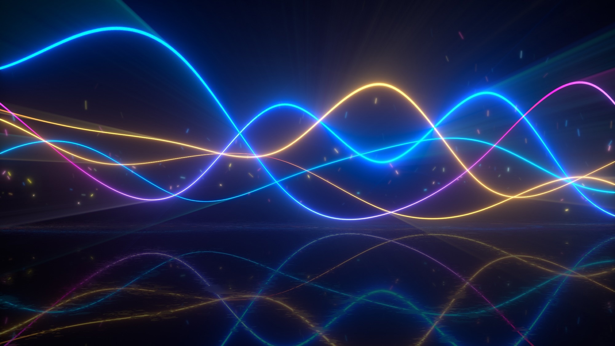 An abstract representation of electromagnetic waves