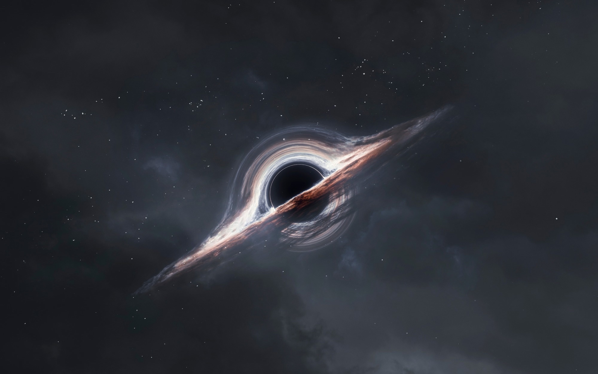 A 3D illustration of a black hole