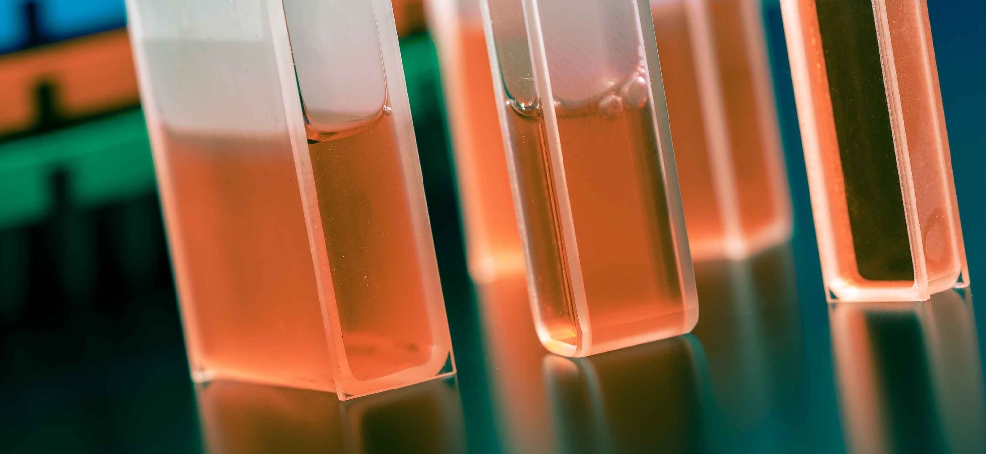 Laboratory glass cuvettes for spectrometry