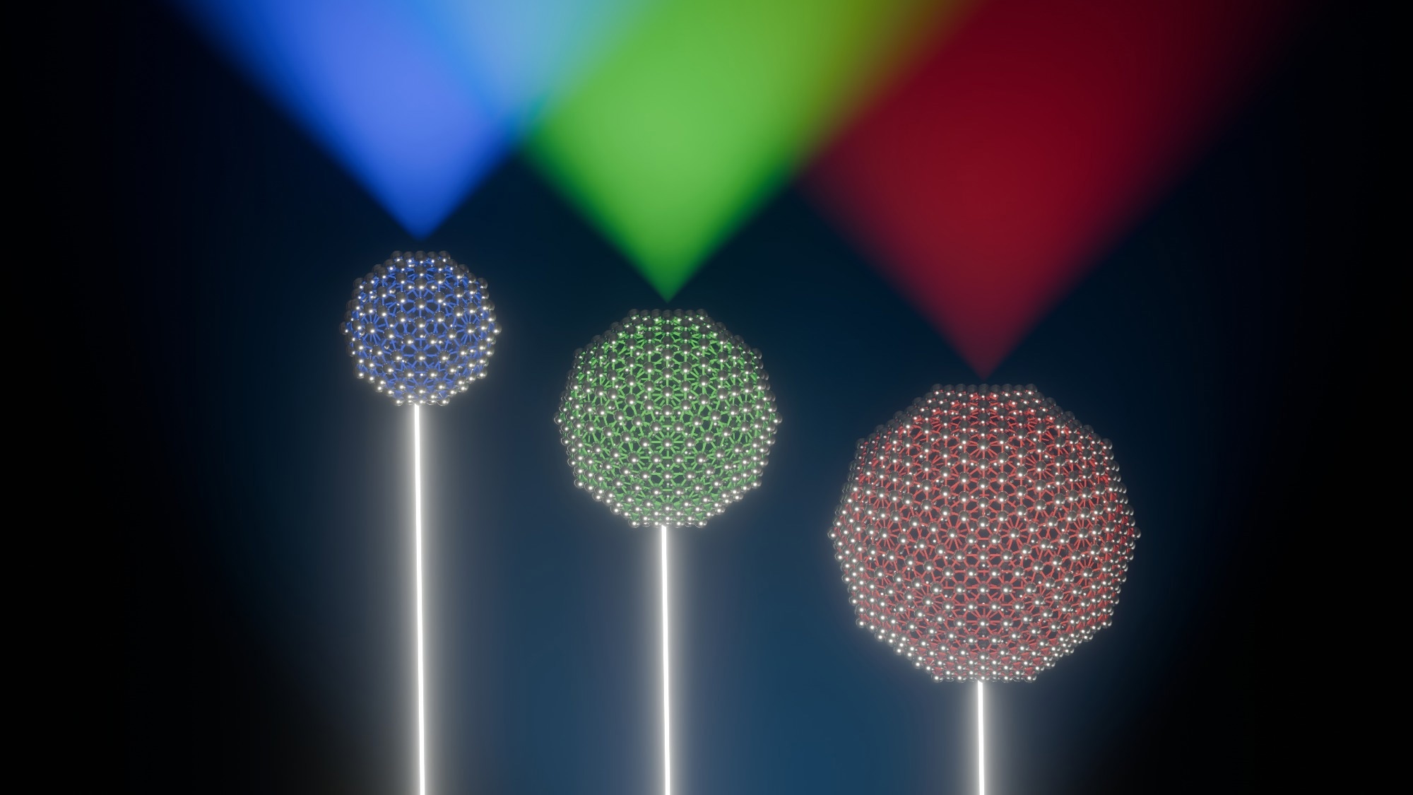 A 3D rendering of quantum dots