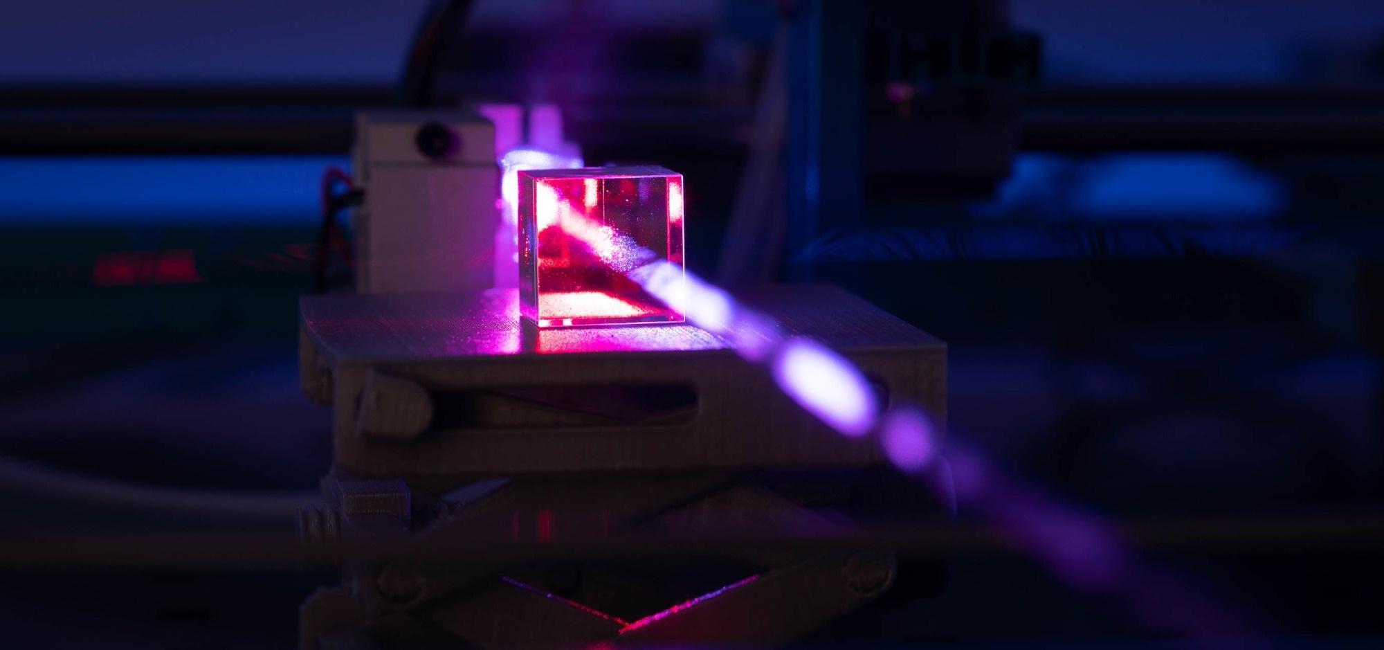 Laser development system in optical laboratory.