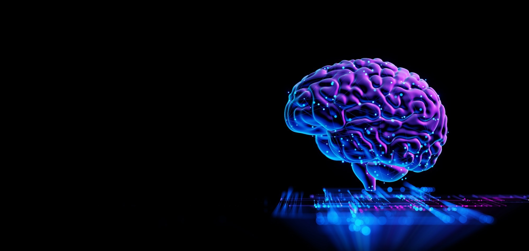 Human Brain - Futuristic Concept of Intelligence, science and mind.