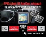TI Introduces FPD-Link III Automotive-Grade HDCP Video and Audio Chipsets for LCD Touchscreens