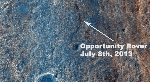 HiRISE Images Mars Exploration Rover Opportunity Crossing Botany Bay