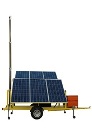 New Solar Powered Generator with Pneumatic Light Tower Mast from Larson Electronics