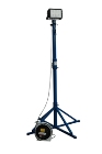 High Intensity 150 W LED Light with Cord Reel on Collapsible Aluminum Quadpod from Larson Electronics