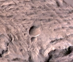 Mars Reconnaissance Orbiter’s HiRISE Camera Captures Image of Large Fresh Meteor-Impact Crater