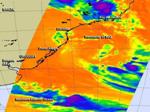 NASA's Aqua Satellite Infrared Imagery Reveals Fading Rare South Atlantic Storm 90Q