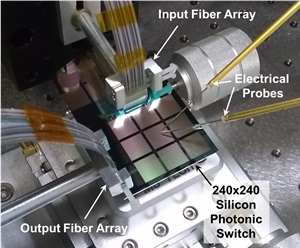 Researchers Report Successful Scale-Up of 240 x 240 Integrated Silicon Photonic Switch