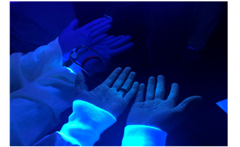Ultraviolet Light Reveals How Improper Use of PPE Spreads Contagion