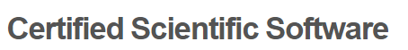 Certified Scientific Software